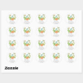 Dinosaurs Baby shower Birthday Ronde Sticker (Vel)