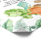 Dinosaurs Baby shower Boeken voor Baby Poster (Hoek)