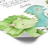 Dinosaurs Baby shower Mimosa Bar Sign Poster (Hoek)