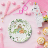 Dinosaurs Baby Shower Paper Plates Papieren Bordje (Feest)