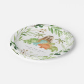 Dinosaurs Baby Shower Paper Plates Papieren Bordje (Gekanteld)
