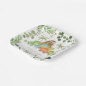 Dinosaurs Baby Shower Paper Plates Papieren Bordje (Gebogen)