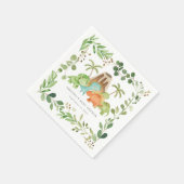 Dinosaurs Baby Shower Party Paper Napkins Servet (Hoek)