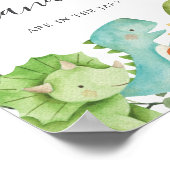 Dinosaurs Baby shower raad hoeveel Snoepjes ondert Poster (Hoek)
