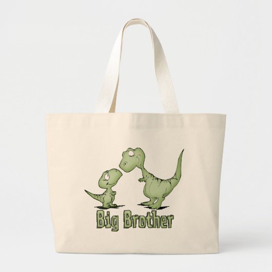 Dinosaurs Big Brother Grote Tote Bag (Voorkant)