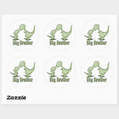 Dinosaurs Big Brother Ronde Sticker (Vel)