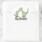 Dinosaurs Big Brother Ronde Sticker (Tas)