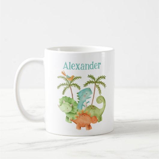 Dinosaurs Birthday Coffee Mok (Links)