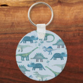 Dinosaurs Blue Sleutelhanger (Voorkant)