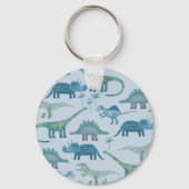 Dinosaurs Blue Sleutelhanger (Achterkant)