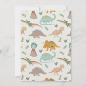 Dinosaurs Boho Prehistoric Party Animals Birthday Kaart (Achterkant)
