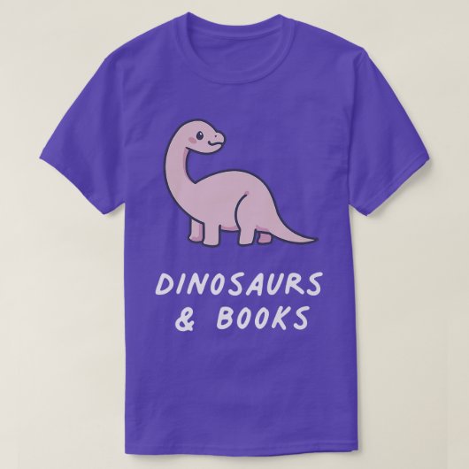 Dinosaurs & Books Kawaii Lover Anime Pastel Goth A T-shirt (Design voorkant)