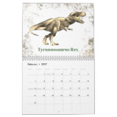 Dinosaurs Boys gepersonaliseerd Kalender (Feb 2027)