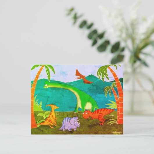 Dinosaurs Briefkaart (Staand voorkant)