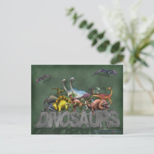 Dinosaurs Briefkaart (Staand voorkant)