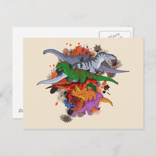 Dinosaurs Briefkaart (Voorkant / Achterkant)