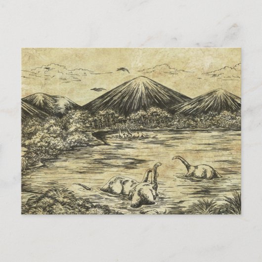 Dinosaurs Briefkaart (Voorkant)