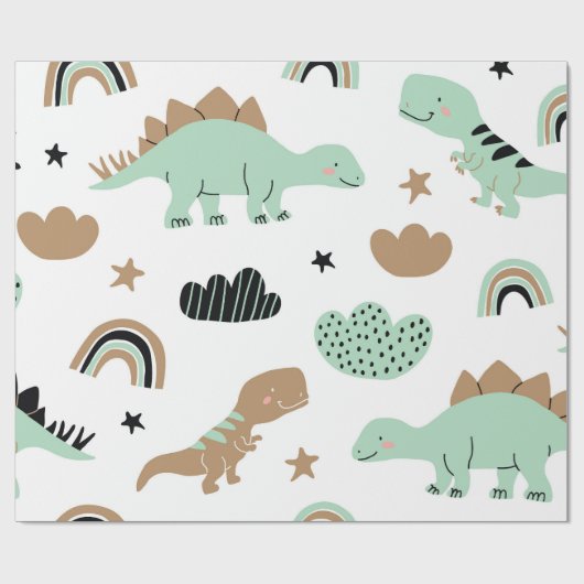 Dinosaurs Cadeaupapier (Vlak)