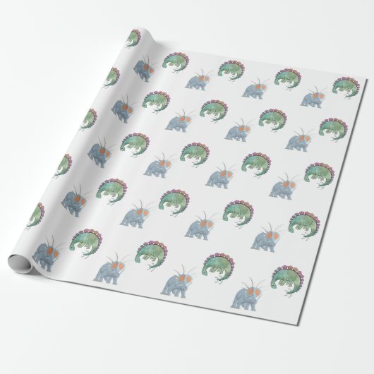 Dinosaurs Cadeaupapier (Uitgerold)