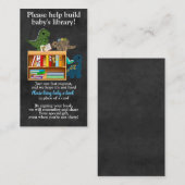 Dinosaurs Chalk Book Request in plaats van Card 17 Visitekaartje (Voorkant / Achterkant)