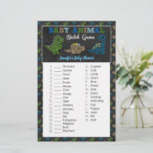 Dinosaurs Chalkboard Baby shower Animal Match (Staand voorkant)