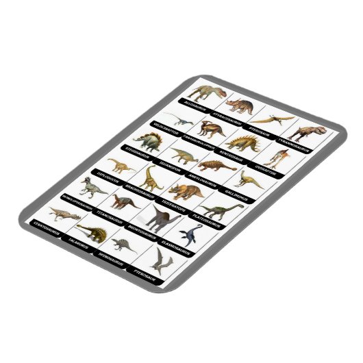 Dinosaurs Chart Magnet Magneet (Linkerzijde)