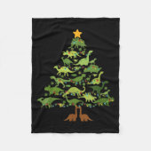 Dinosaurs Christmas Kids Christmas Tree Funny Love Fleece Deken (Voorkant)