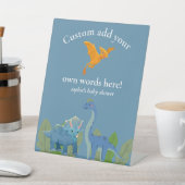 Dinosaurs Crossing, Baby Shower Custom Sign Reclamebord Met Voetstuk (Insitu)