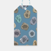 Dinosaurs Crossing Footprint Baby Shower  Cadeaulabel (Achterkant)