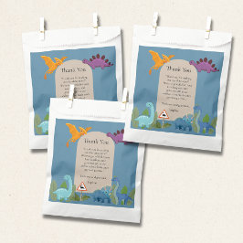 Dinosaurs Crossing, T-rex Baby Shower Bedankzakje