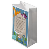 Dinosaurs Crossing, T-rex Baby Shower Klein Cadeauzakje (Voorkant Gekanteld)