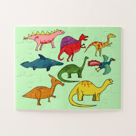 Dinosaurs Design Jigzaag Puzzle Legpuzzel (Horizontaal)