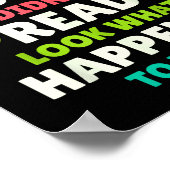 Dinosaurs Didn’t Read Funny Teacher Gift Clroom Hu Poster (Hoek)