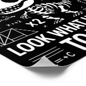 Dinosaurs Didn't Learn Math Funny Math Teacher Stu Poster (Hoek)