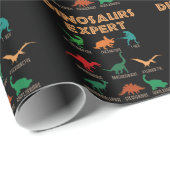 Dinosaurs Expert Boys Girls Dino T-rex Spinosaurus Cadeaupapier (Rol Hoek)