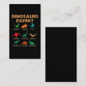 Dinosaurs Expert Boys Girls Dino T-rex Spinosaurus Visitekaartje (Voorkant / Achterkant)
