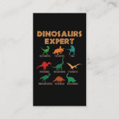 Dinosaurs Expert Boys Girls Dino T-rex Spinosaurus Visitekaartje (Voorkant)