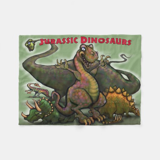 Dinosaurs Fleece Blanket Deken (Voorkant (Horizontaal))