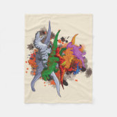 Dinosaurs Fleece Deken (Voorkant)
