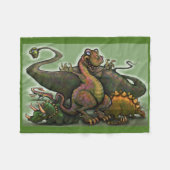Dinosaurs Fleece Deken (Voorkant (Horizontaal))