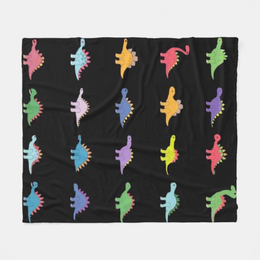 Dinosaurs Fleece Deken (Voorkant (Horizontaal))