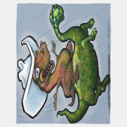 Dinosaurs Fleece Deken (Voorkant)