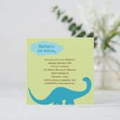 Dinosaurs Fun Birthday Party Invitation Kaart (Staand voorkant)