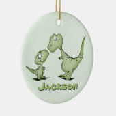 Dinosaurs Gepersonaliseerd Keramisch Ornament (Rechts)