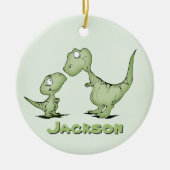 Dinosaurs Gepersonaliseerd Keramisch Ornament (Voorkant)