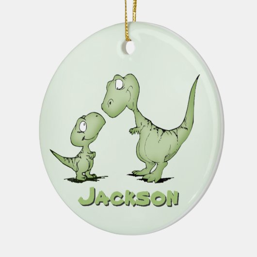 Dinosaurs Gepersonaliseerd Keramisch Ornament (Links)