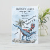 DINOSAUR'S GEZOCHT 2 Jaar Oud Verjaardag Kaart (Staand voorkant)