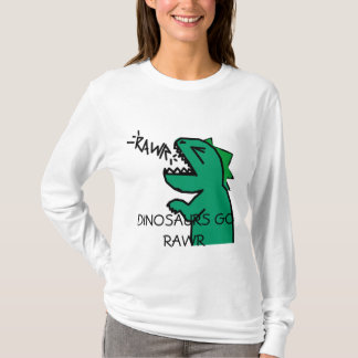 DINOSAURS GO RAWR-meisjes sleeve T-shirt