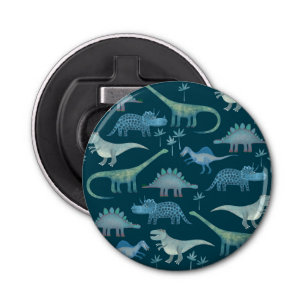 Dinosaurs Green Button Flesopener