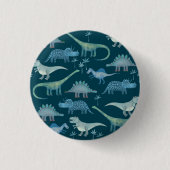 Dinosaurs Green Ronde Button 3,2 Cm (Voorkant)